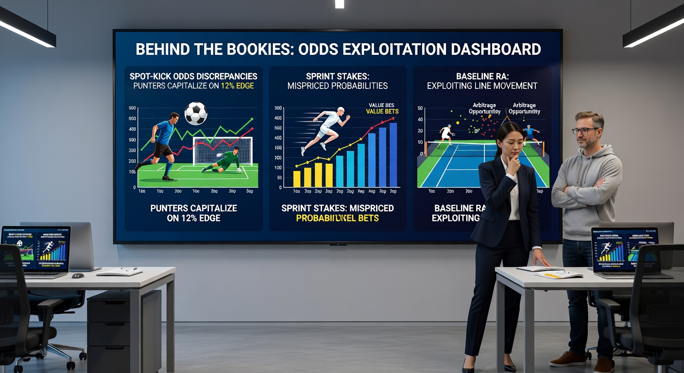 Close-up action from a horse racing sprint stake, with horses neck-and-neck in the final furlong, overlaid with odds fluctuation graphs showing punter opportunities