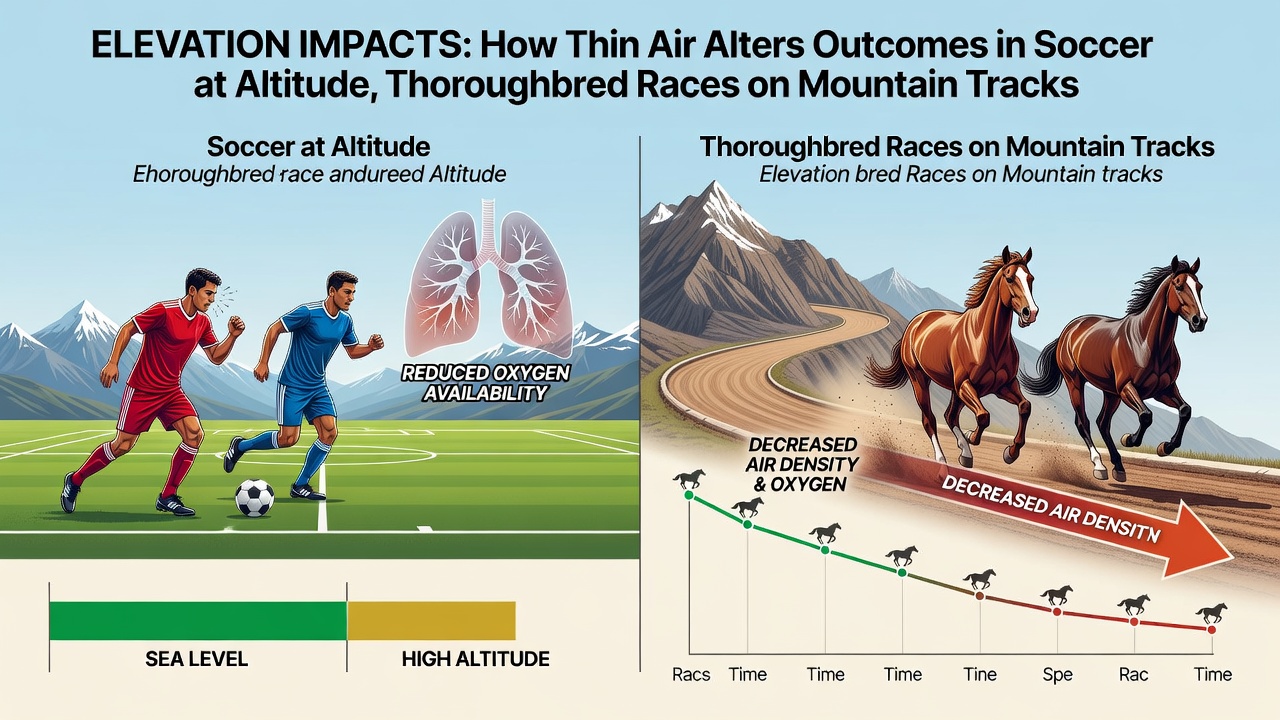 Tennis players and golfers navigating highland conditions with reduced oxygen and variable wind patterns