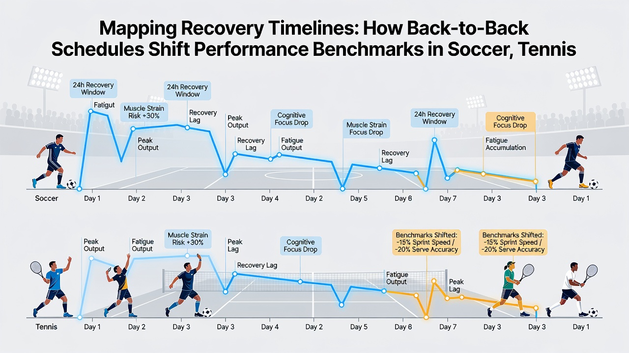 Detailed view of recovery monitoring tools applied across soccer pitches, tennis courts, and equine training facilities