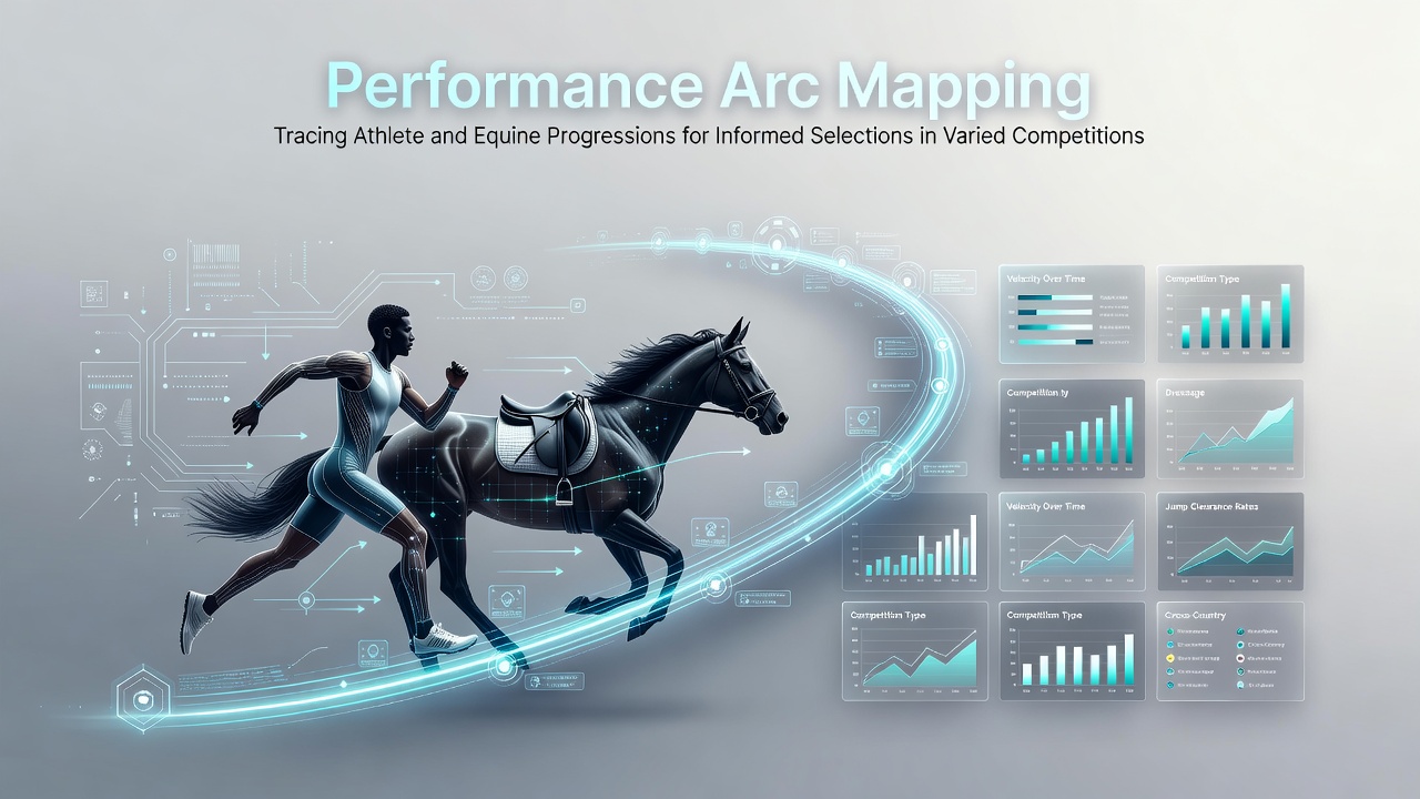 Athlete performance trajectory chart overlaid on training data points