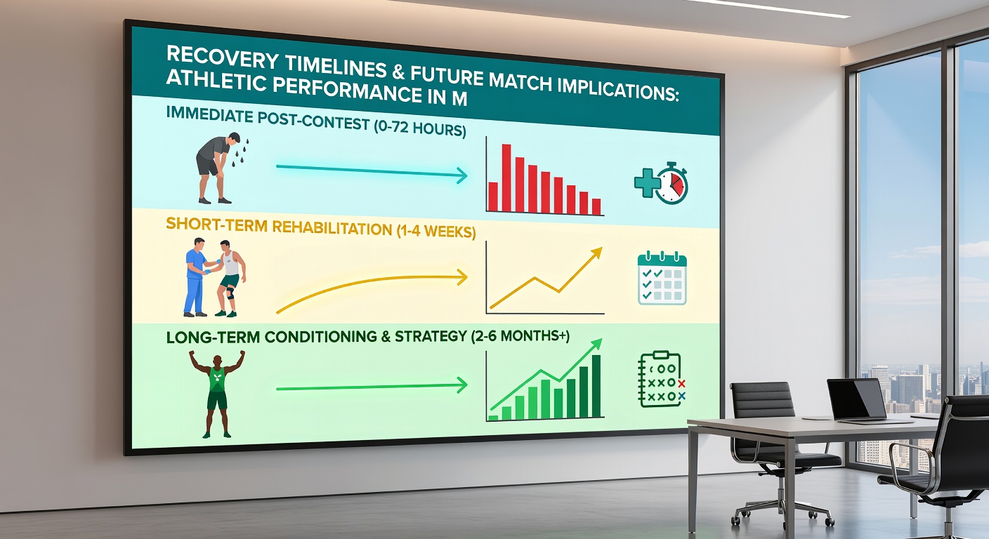 Sports scientists analyzing recovery data from athletes in football, tennis and golf
