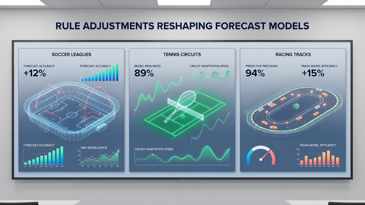 Analysts reviewing updated forecast models for tennis and racing events following recent rule implementations